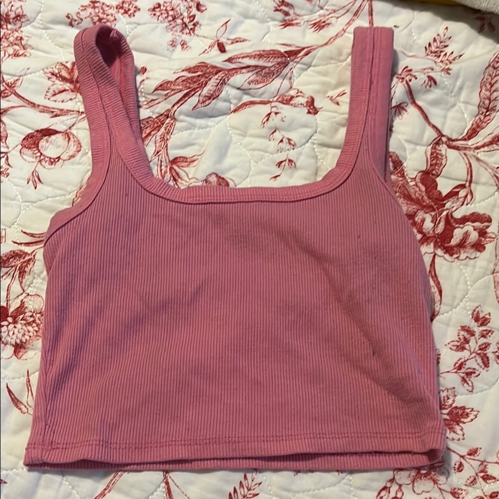 Pink Ribbed Women's Top